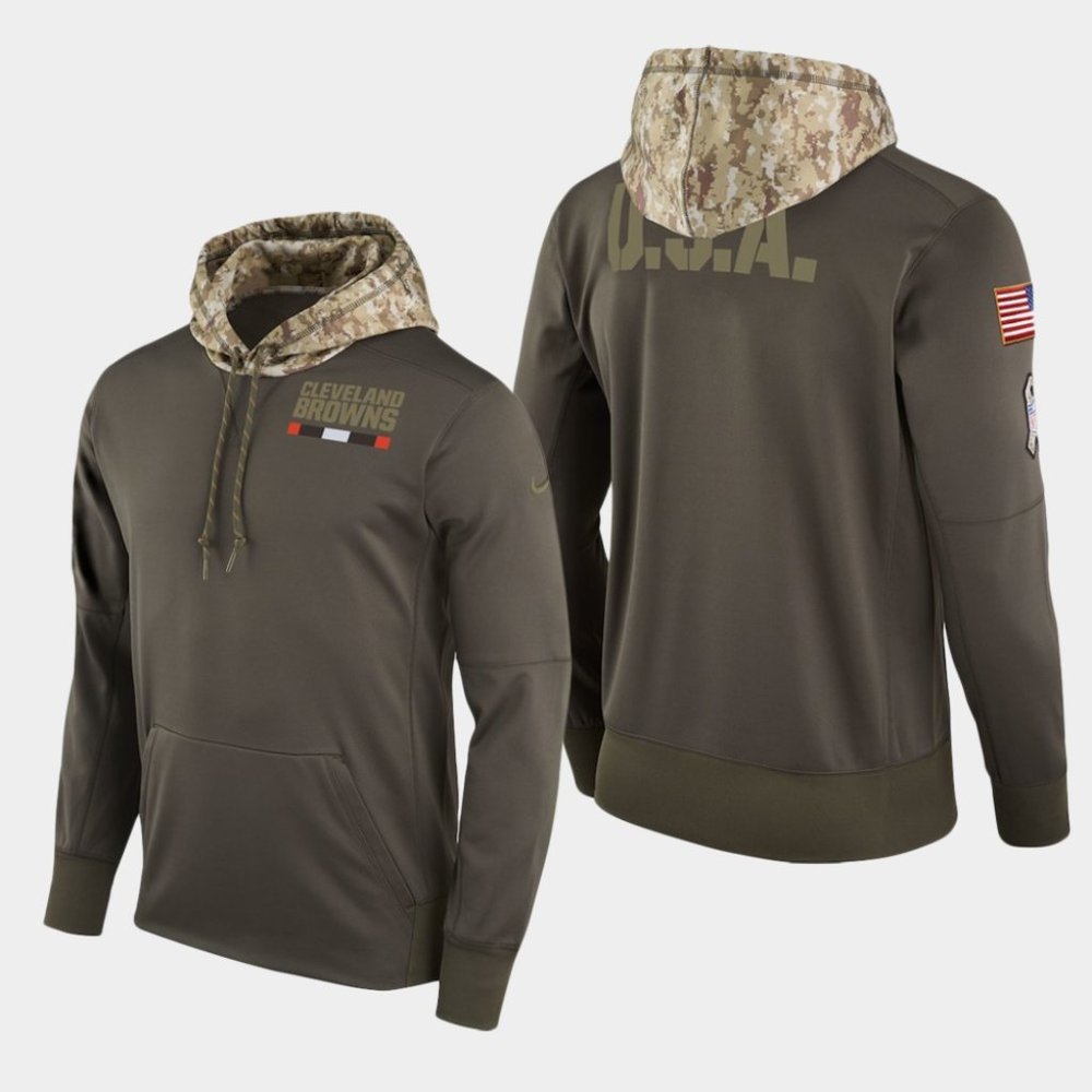 Rare Sz XL 100% Nike 2017 Cleveland Browns Salute To Service ON FIELD Hoodie NFL - Picture 4 of 4